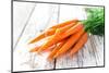 Fresh Carrots on Wooden Background-Kesu01-Mounted Photographic Print