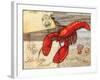 Fresh Catch Lobster-Paul Brent-Framed Art Print