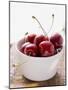 Fresh Cherries in Dish-Eising Studio - Food Photo and Video-Mounted Photographic Print