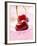 Fresh Cherries on Whipped Cream-null-Framed Photographic Print