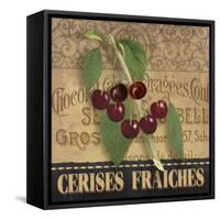 Fresh Cherries-Abby White-Framed Stretched Canvas