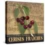 Fresh Cherries-Abby White-Stretched Canvas