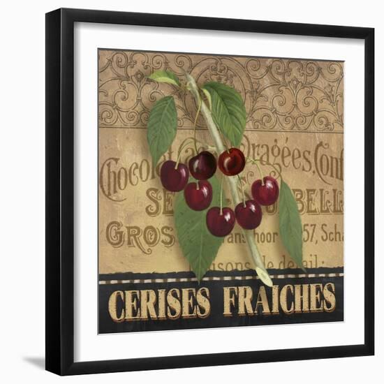 Fresh Cherries-Abby White-Framed Art Print