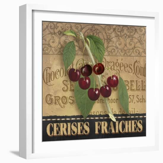 Fresh Cherries-Abby White-Framed Art Print