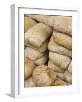 Fresh Ciabatta Rolls, Portobello Road Market, Notting Hill, London, England-Walter Bibikow-Framed Photographic Print