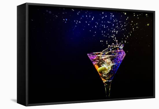 Fresh Coctail On The Black Background-goinyk-Framed Stretched Canvas