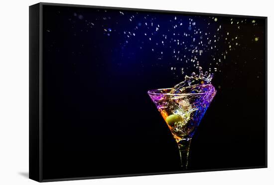 Fresh Coctail On The Black Background-goinyk-Framed Stretched Canvas