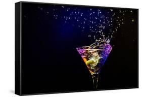 Fresh Coctail On The Black Background-goinyk-Framed Stretched Canvas