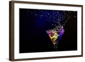 Fresh Coctail On The Black Background-goinyk-Framed Photographic Print