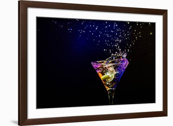 Fresh Coctail On The Black Background-goinyk-Framed Photographic Print