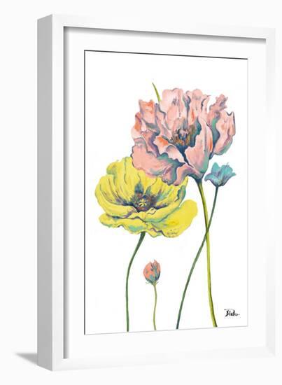 Fresh Colored Poppies I-Patricia Pinto-Framed Art Print