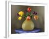 Fresh-Cut Tulips in Antique Glass Vase-Steve Terrill-Framed Photographic Print