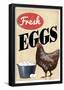 Fresh Eggs Chicken Hen Art Print Poster-null-Framed Poster