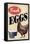 Fresh Eggs Chicken Hen-null-Framed Stretched Canvas