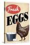 Fresh Eggs Chicken Hen-null-Stretched Canvas