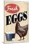 Fresh Eggs Chicken Hen-null-Mounted Art Print