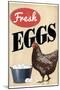 Fresh Eggs Chicken Hen-null-Mounted Poster