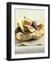 Fresh Figs and Cheese on Rustic White Bread-Ellen Silverman-Framed Photographic Print