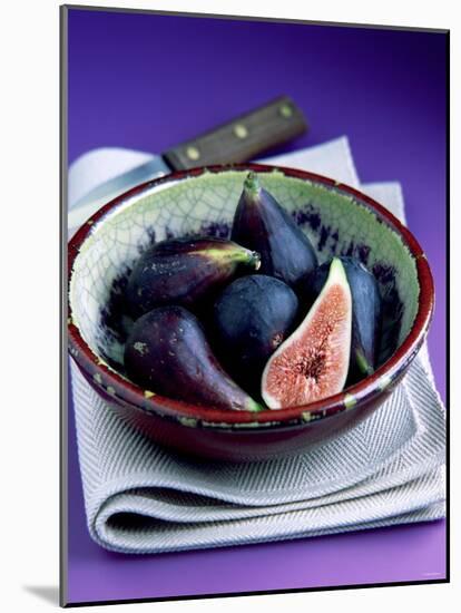 Fresh Figs in a China Bowl on a Cloth, Knife-Peter Howard Smith-Mounted Photographic Print