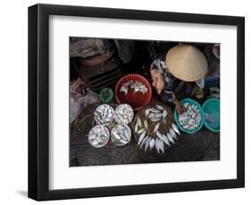 Fresh Fish at the City Market, Da Nang, Vietnam, Indochina, Southeast Asia-Andrew Mcconnell-Framed Photographic Print