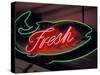 Fresh Fish Sign at Pike Place Market, Seattle, Washington, USA-Merrill Images-Stretched Canvas