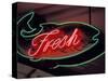 Fresh Fish Sign at Pike Place Market, Seattle, Washington, USA-Merrill Images-Stretched Canvas