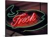 Fresh Fish Sign at Pike Place Market, Seattle, Washington, USA-Merrill Images-Stretched Canvas