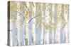 Fresh Forest Light Blue Gold-James Wiens-Stretched Canvas