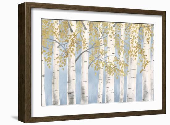 Fresh Forest Light Blue Gold-James Wiens-Framed Art Print