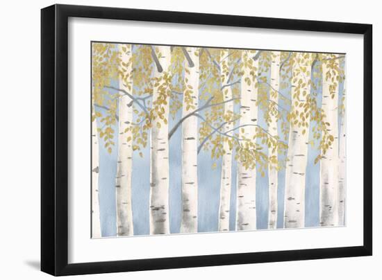 Fresh Forest Light Blue Gold-James Wiens-Framed Art Print