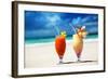 Fresh Fruit Juices on a Tropical Beach-Iakov Kalinin-Framed Photographic Print