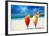 Fresh Fruit Juices on a Tropical Beach-Iakov Kalinin-Framed Photographic Print