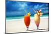 Fresh Fruit Juices on a Tropical Beach-Iakov Kalinin-Mounted Photographic Print