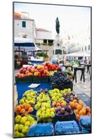 Fresh Fruit Stalls and Statue of Ivan Gundulic-Matthew Williams-Ellis-Mounted Photographic Print