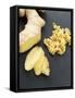 Fresh Ginger Root in Slices and Grated-Winfried Heinze-Framed Stretched Canvas