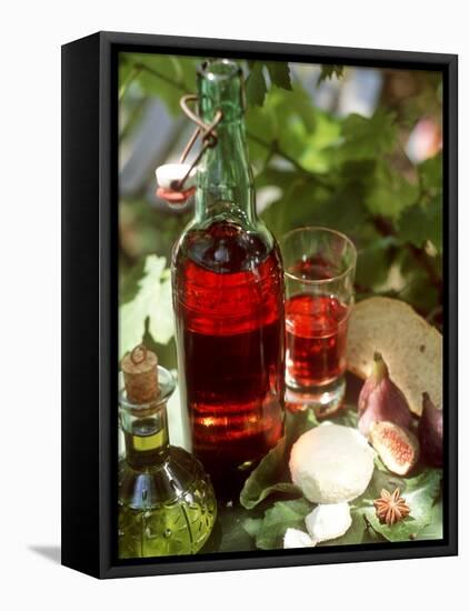 Fresh Goat's Cheese, Figs, Oil and Rose Wine from Provence-Jocelyn Demeurs-Framed Stretched Canvas