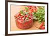 Fresh Hot Raw Salsa with Tomatoes, Onions, Chili and Cilantro-Olgany-Framed Photographic Print