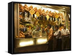 Fresh Juice Shop, Aleppo (Haleb), Syria, Middle East-Christian Kober-Framed Stretched Canvas