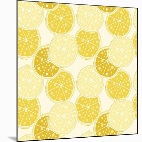 Fresh Lemonade Pattern-Lauren Ramer-Mounted Giclee Print