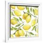 Fresh Lemons, Tree Branches, and Green Leaves-Maria Mirnaya-Framed Art Print