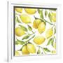 Fresh Lemons, Tree Branches, and Green Leaves-Maria Mirnaya-Framed Art Print