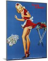 Fresh Lobster Blonde Waitress Pinched Retro Art Print Poster-null-Mounted Poster