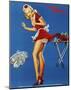 Fresh Lobster Blonde Waitress Pinched Retro Art Print Poster-null-Mounted Poster