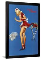 Fresh Lobster Blonde Waitress Pinched Retro Art Print Poster-null-Framed Poster