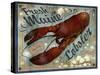 Fresh Maine Lobster Sign-Old Red Truck-Stretched Canvas