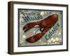 Fresh Maine Lobster Sign-Old Red Truck-Framed Giclee Print