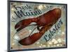 Fresh Maine Lobster Sign-Old Red Truck-Mounted Giclee Print