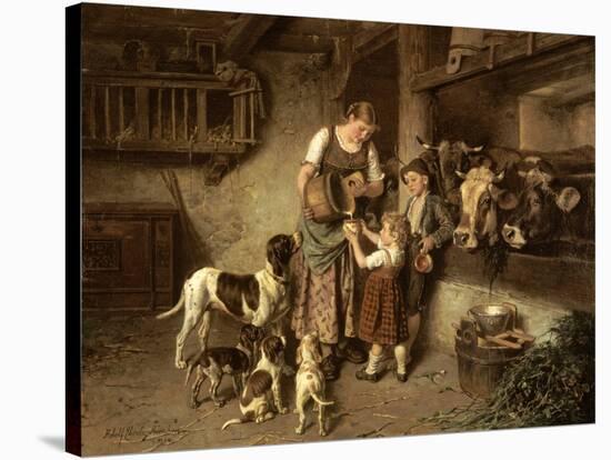 Fresh Milk, 1894-Adolph Eberle-Stretched Canvas