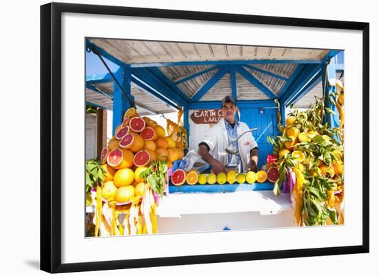 Fresh Orange Juice Vendor, Essaouira, Formerly Mogador, Morocco, North Africa, Africa-Matthew Williams-Ellis-Framed Photographic Print