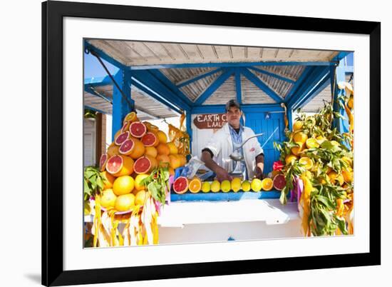 Fresh Orange Juice Vendor, Essaouira, Formerly Mogador, Morocco, North Africa, Africa-Matthew Williams-Ellis-Framed Photographic Print